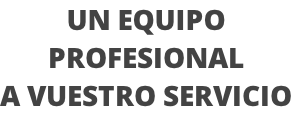 UN EQUIPO  PROFESIONAL  A VUESTRO SERVICIO